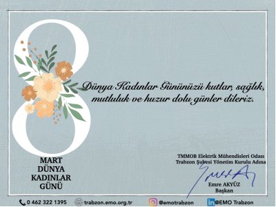 DÜNYA KADINLAR GÜNÜ KUTLU OLSUN