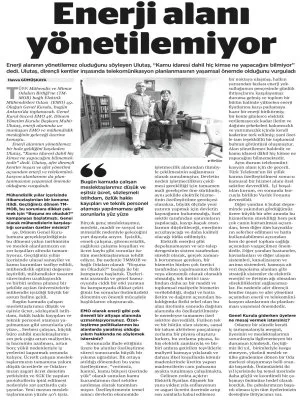 ENERJİ ALANI YÖNETİLEMİYOR (BİRGÜN)