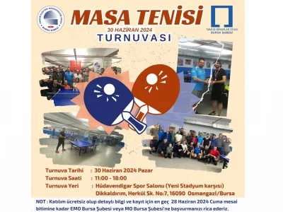 SOSYAL ETKİNLİK: EMO BURSA ŞUBESİ VE MO BURSA ŞUBESİ MASATENİSİ TURNUVASI