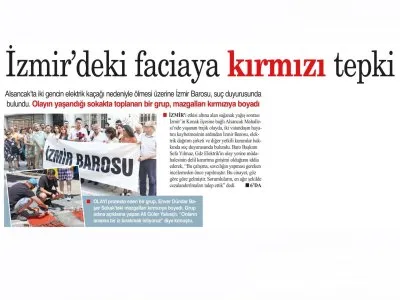 İZMİR`DEKİ FACİAYA KIRMIZI TEPKİ (9 EYLÜL)