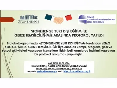 STONEHENGE YURT DIŞI EĞİTİM İLE GEBZE TEMSİLCİLİĞİMİZ ARASINDA PROTOKOL YAPILDI