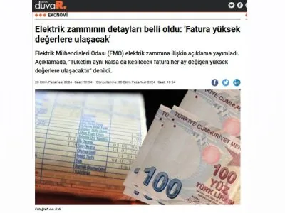 ELEKTRİK ZAMMININ DETAYLARI BELLİ OLDU: `FATURA YÜKSEK DEĞERLERE ULAŞACAK` (GAZETEDUVAR.COM.TR)