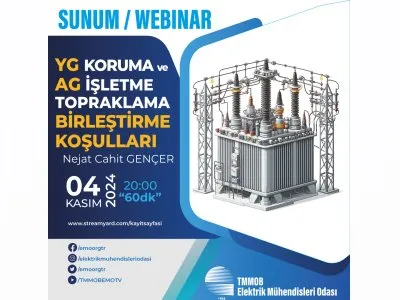 ÇEVRİMİÇİ SEMİNER (WEBİNAR): YG KORUMA VE AG İŞLETME TOPRAKLAMA BİRLEŞTİRME KOŞULLARI