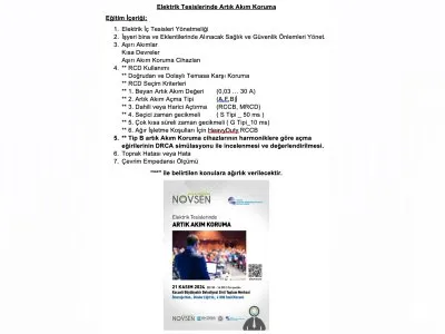 ELEKTRİK TESİSLERİNDE ARTIK AKIM KORUMA SEMİNERİ