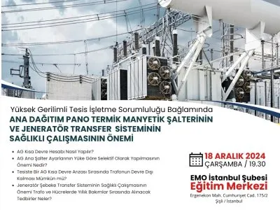 MÜGE SEMİNERLERİ - IV ANA DAĞITIM PANO TERMİK MANYETİK ŞALTERİ VE JENERATÖR TRANSFER SİSTEMİ
