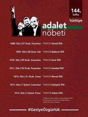 GEZİ DAVASI ADALET NÖBETİNİN 1008. GÜNÜ TMMOB DENİZLİ İKK`DA YAPILDI