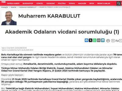AKADEMİK ODALARIN VİCDANİ SORUMLULUĞU (1) (BURSAHABER.COM, 24.02.2025)