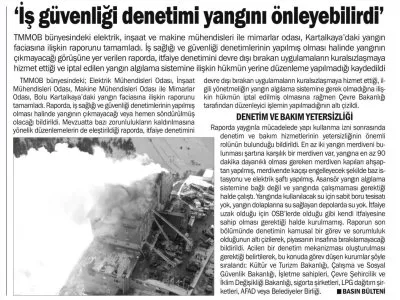 OTEL FACİASINDA RAPOR TAMAMLANDI (BİZİM SAKARYA GAZETESİ, 26.02.2025)