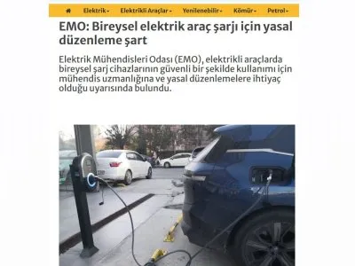 EMO: BİREYSEL ELEKTRİK ARAÇ ŞARJI İÇİN YASAL DÜZENLEME ŞART (ENERJİGUNLUGU.NET, 13.03.2025)