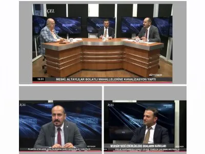 EMO MERSİN ŞUBE BAŞKANIMIZ PROF. DR. ALKAN ALKAYA VE MMO MERSİN ŞUBE BAŞKANI İSMAİL OĞUZ, YÖNETİM DANIŞMANLARI DERNEĞİ BAŞKANI FERUDUN GÜNDÜZÜN HAZIRLAYIP SUNDUĞU İÇEL TVDE CANLI YAYINLANAN  VİZYONER PROGRAMINA KONUK OLDU.