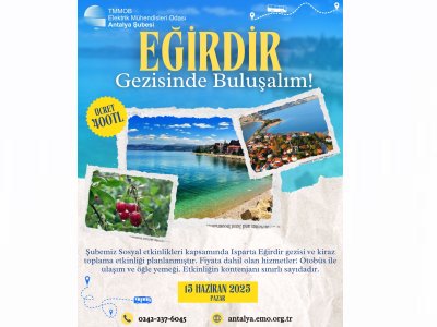 ISPARTA EĞİRDİR GEZİSİNDE BULUŞALIM