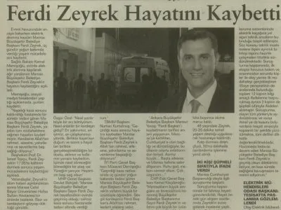 ZEYREK HAYATINI KAYBETTİ (VATAN KIBRIS GAZETESİ, 10.06.2025)