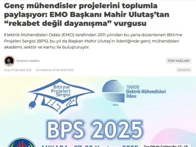 GENÇ MÜHENDİSLER PROJELERİNİ TOPLUMLA PAYLAŞIYOR: EMO BAŞKANI MAHİR ULUTAŞTAN REKABET DEĞİL DAYANIŞMA VURGUSU (MEMURHABER365.COM)