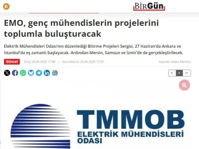 EMO, GENÇ MÜHENDİSLERİN PROJELERİNİ TOPLUMLA BULUŞTURACAK (BİRGÜN.NET, 26.06.2025)