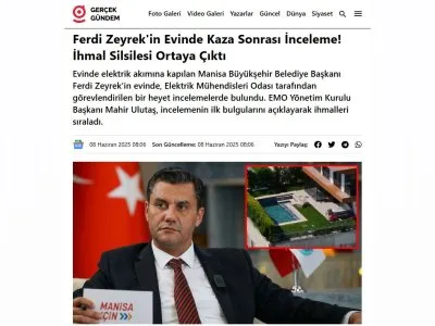 FERDİ ZEYREK`İN EVİNDE KAZA SONRASI İNCELEME! İHMAL SİLSİLESİ ORTAYA ÇIKTI (GERÇEKGÜNDEM.COM, 08.06.2025)