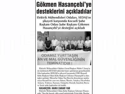 GÖKMEN HASANÇEBİ`YE DESTEKLERİNİ AÇIKLADILAR (ÇAĞDAŞ KOCAELİ, 07.07.2025)
