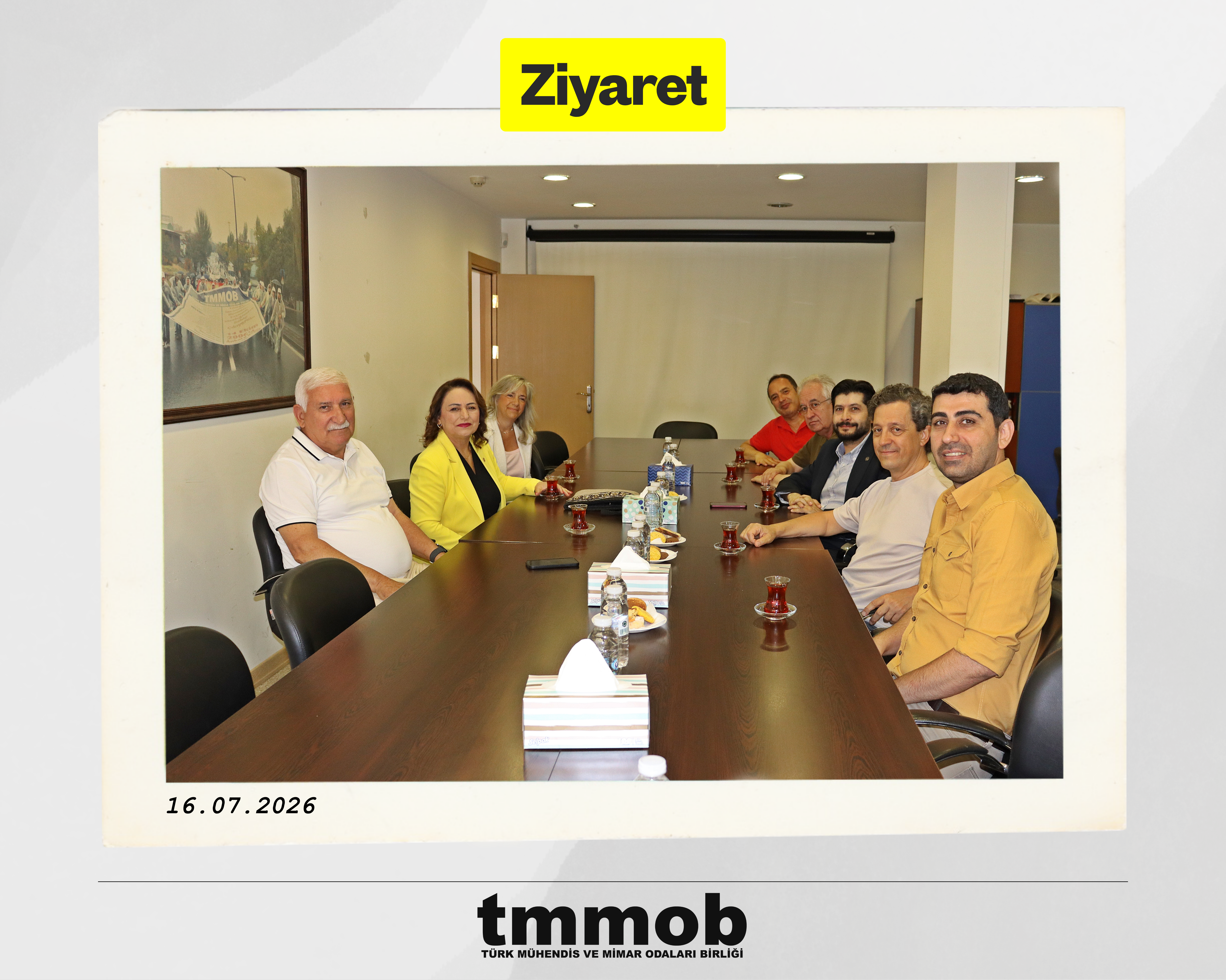 CHP MİLLETVEKİLİ MÜZEYYEN ŞEVKİN, TMMOB'Yİ ZİYARET ETTİ